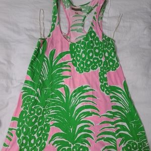 Lilly pulitzer monterrey dress M green pink pineapple